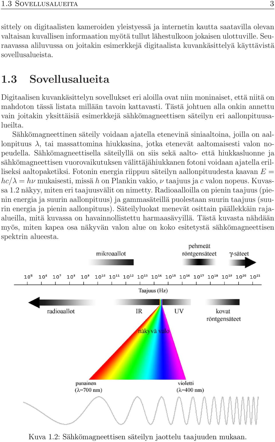 3 Sovellusalueita Digitaalisen kuvankäsittelyn sovellukset eri aloilla ovat niin moninaiset, että niitä on mahdoton tässä listata millään tavoin kattavasti.