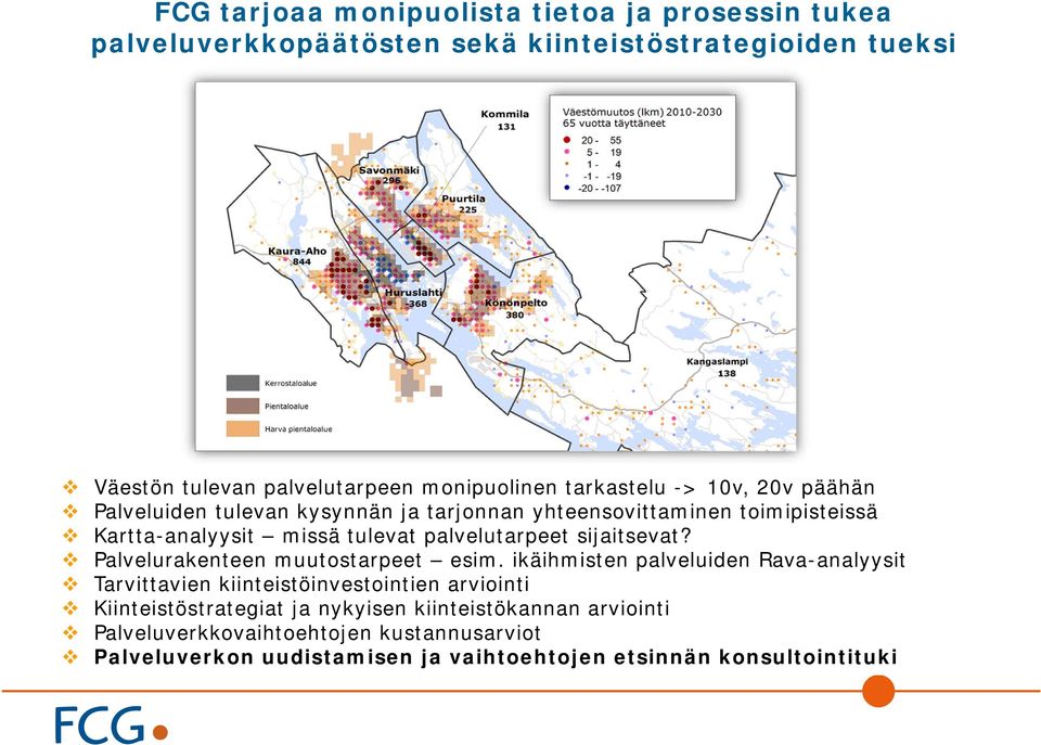 sijaitsevat? Palvelurakenteen muutostarpeet esim.