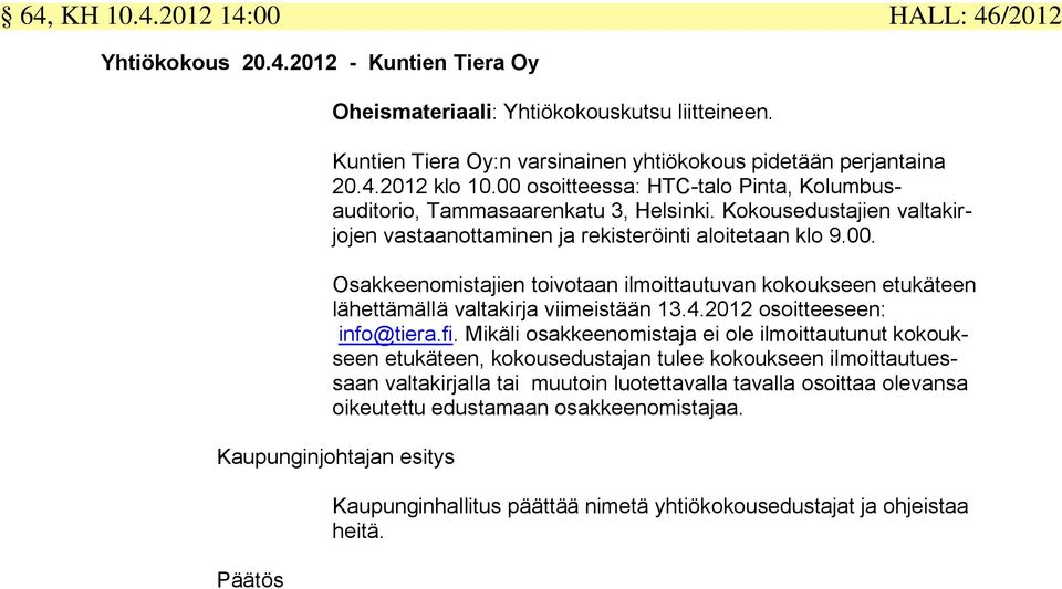 4.2012 osoitteeseen: info@tiera.fi.