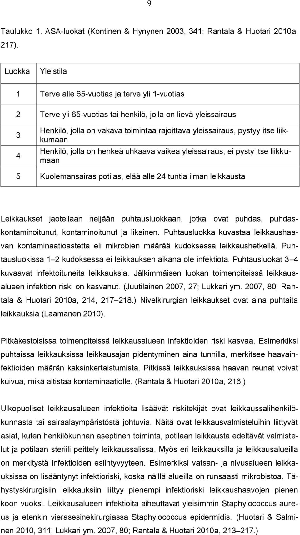 itse liikkumaan Henkilö, jolla on henkeä uhkaava vaikea yleissairaus, ei pysty itse liikkumaan 5 Kuolemansairas potilas, elää alle 24 tuntia ilman leikkausta Leikkaukset jaotellaan neljään