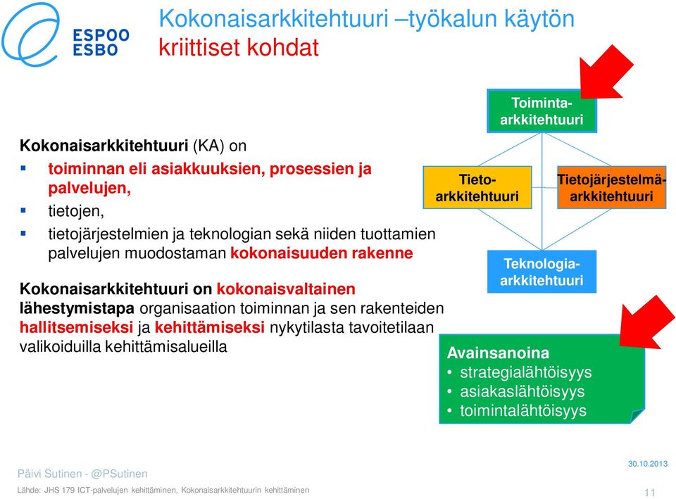 rakenteiden hallitsemiseksi ja kehittämiseksi nykytilasta tavoitetilaan valikoiduilla kehittämisalueilla.