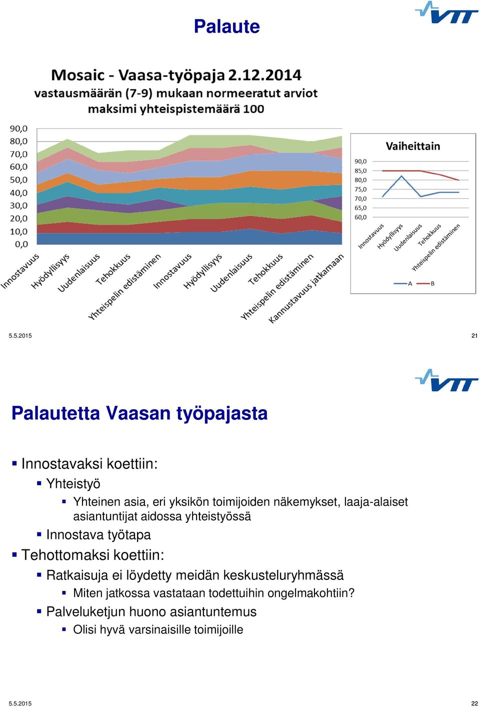 toimijoiden näkemykset, laaja-alaiset asiantuntijat aidossa yhteistyössä Innostava työtapa