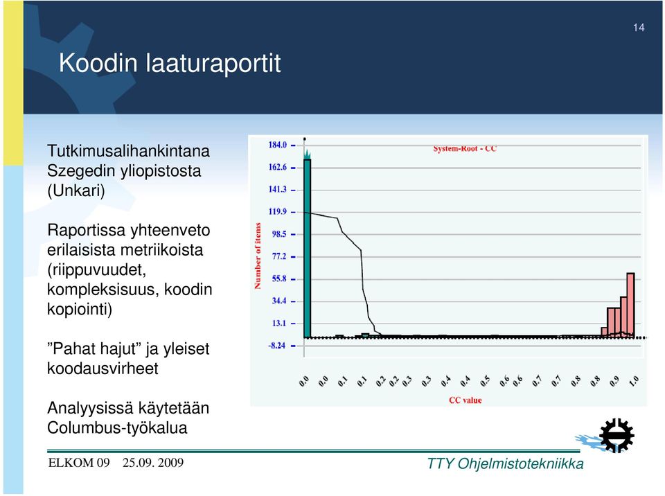 metriikoista (riippuvuudet, kompleksisuus, koodin kopiointi)