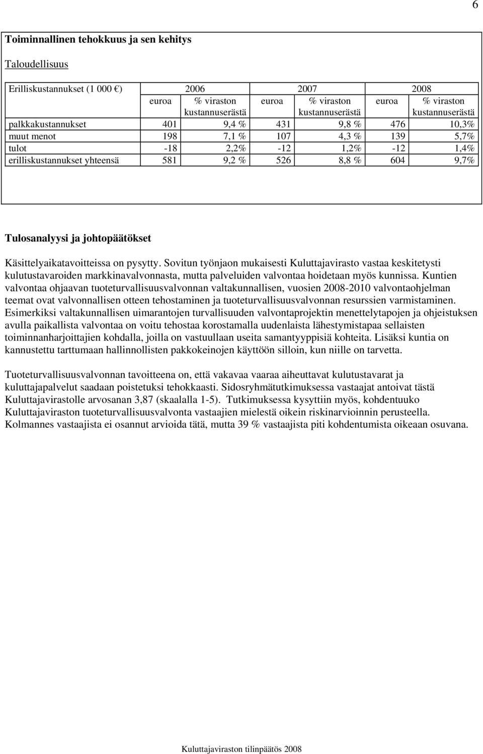 Sovitun työnjaon mukaisesti Kuluttajavirasto vastaa keskitetysti kulutustavaroiden markkinavalvonnasta, mutta palveluiden valvontaa hoidetaan myös kunnissa.