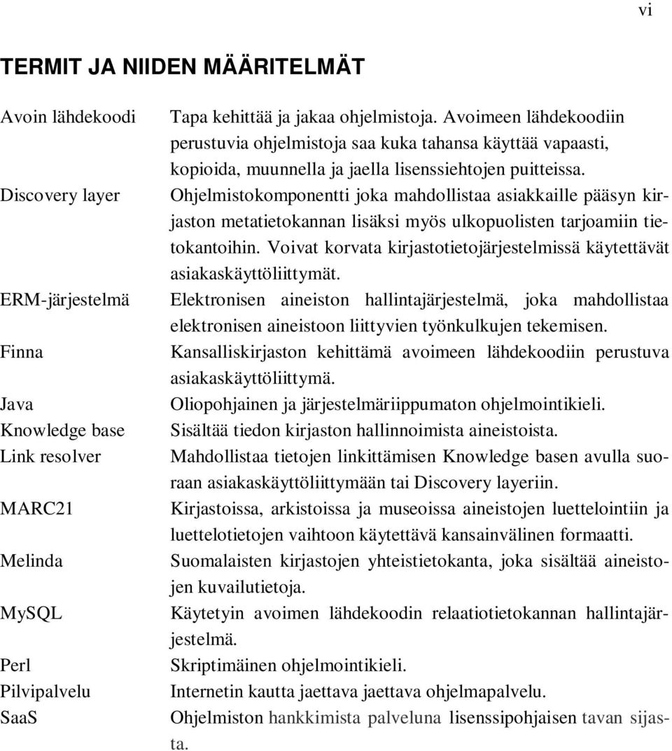 Ohjelmistokomponentti joka mahdollistaa asiakkaille pääsyn kirjaston metatietokannan lisäksi myös ulkopuolisten tarjoamiin tietokantoihin.