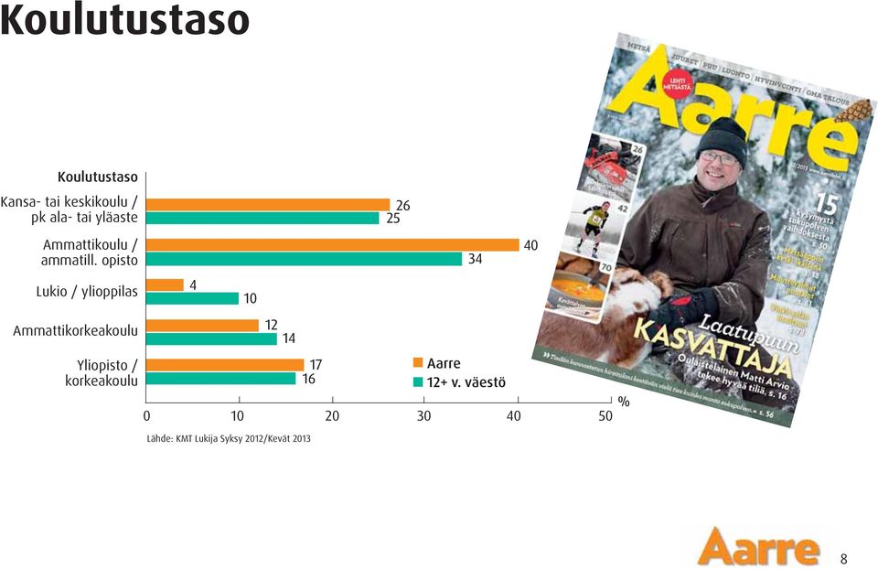 opisto Lukio / ylioppilas Ammattikorkeakoulu Yliopisto /
