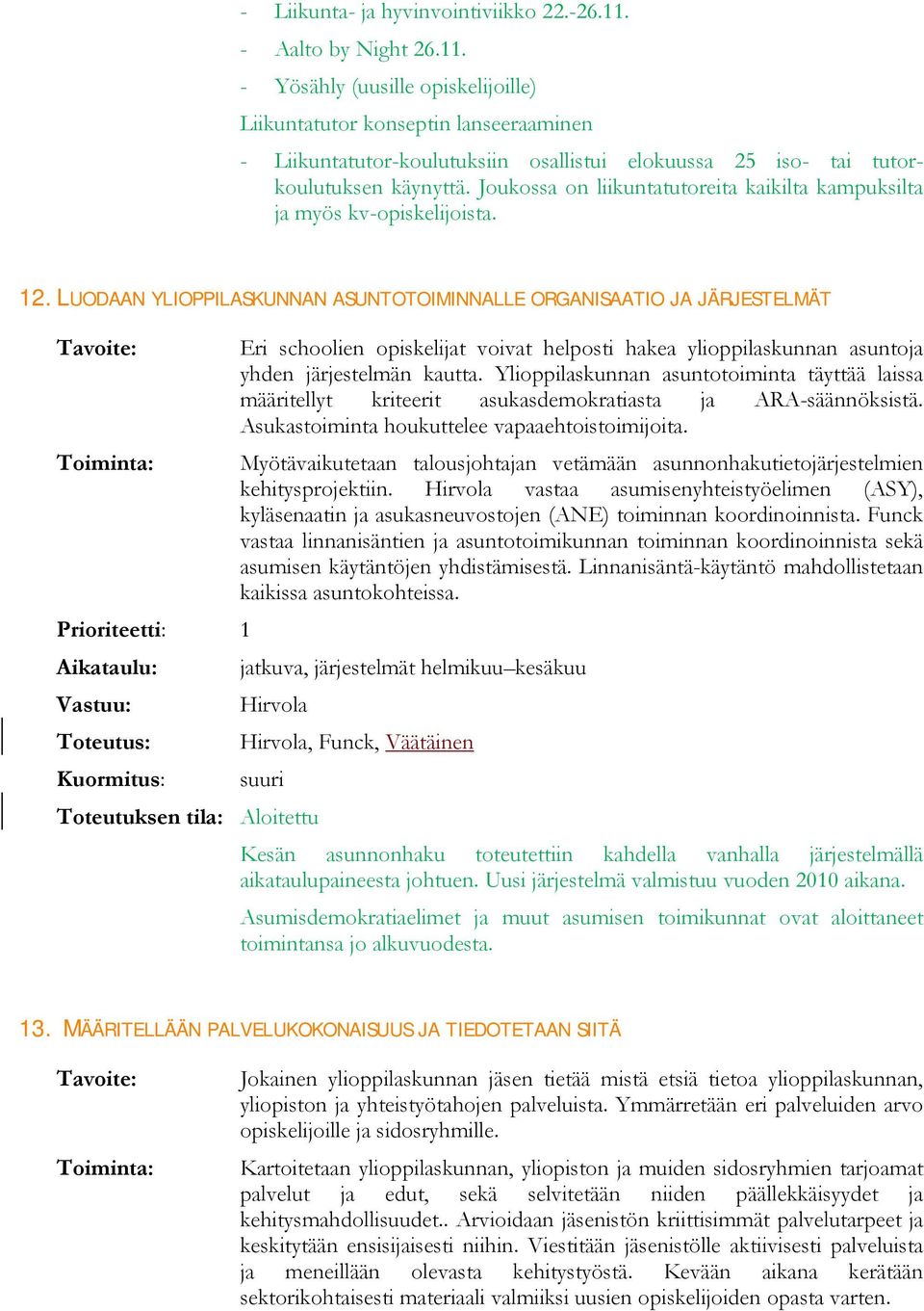 Joukossa on liikuntatutoreita kaikilta kampuksilta ja myös kv-opiskelijoista. 12.