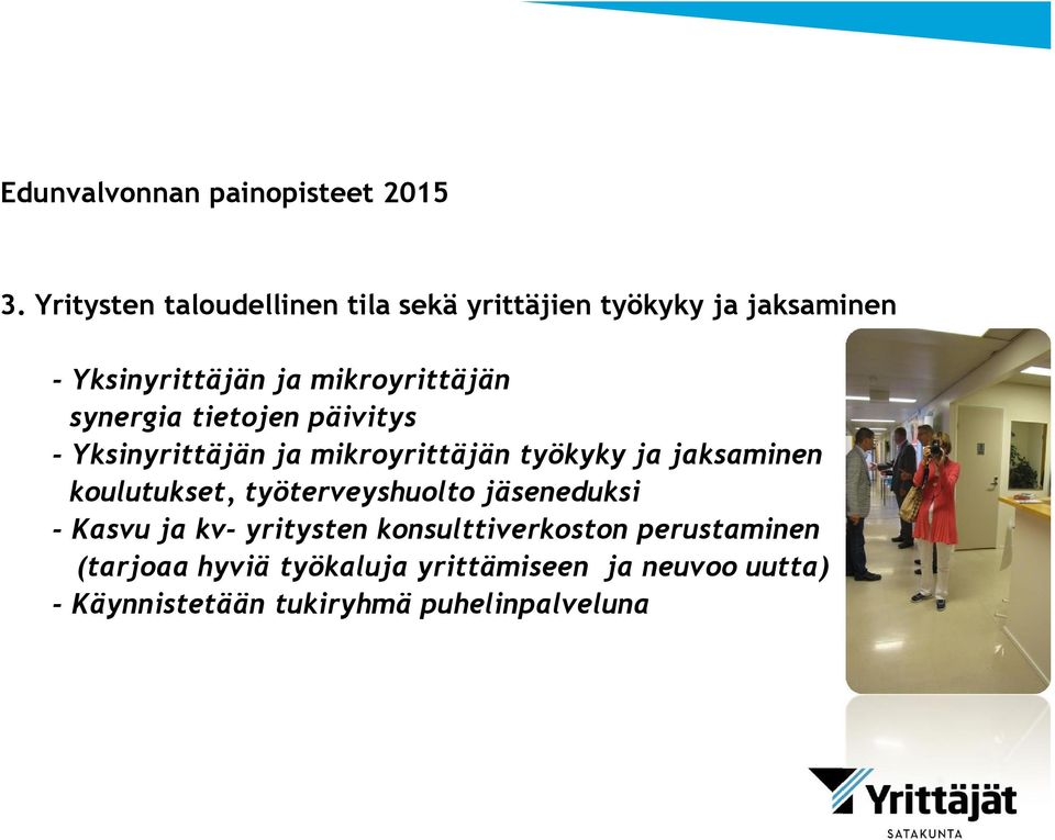 synergia tietojen päivitys - Yksinyrittäjän ja mikroyrittäjän työkyky ja jaksaminen koulutukset,
