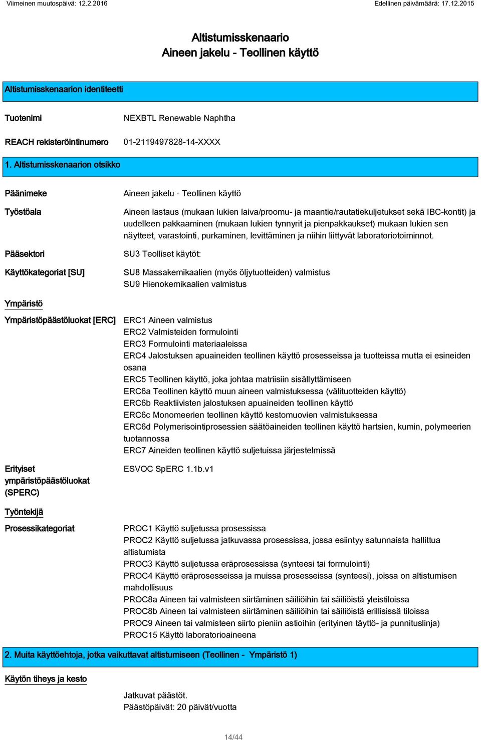 laiva/proomu- ja maantie/rautatiekuljetukset sekä IBC-kontit) ja uudelleen pakkaaminen (mukaan lukien tynnyrit ja pienpakkaukset) mukaan lukien sen näytteet, varastointi, purkaminen, levittäminen ja