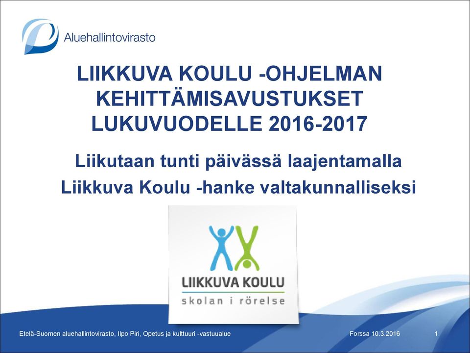 2016-2017 Liikutaan tunti päivässä