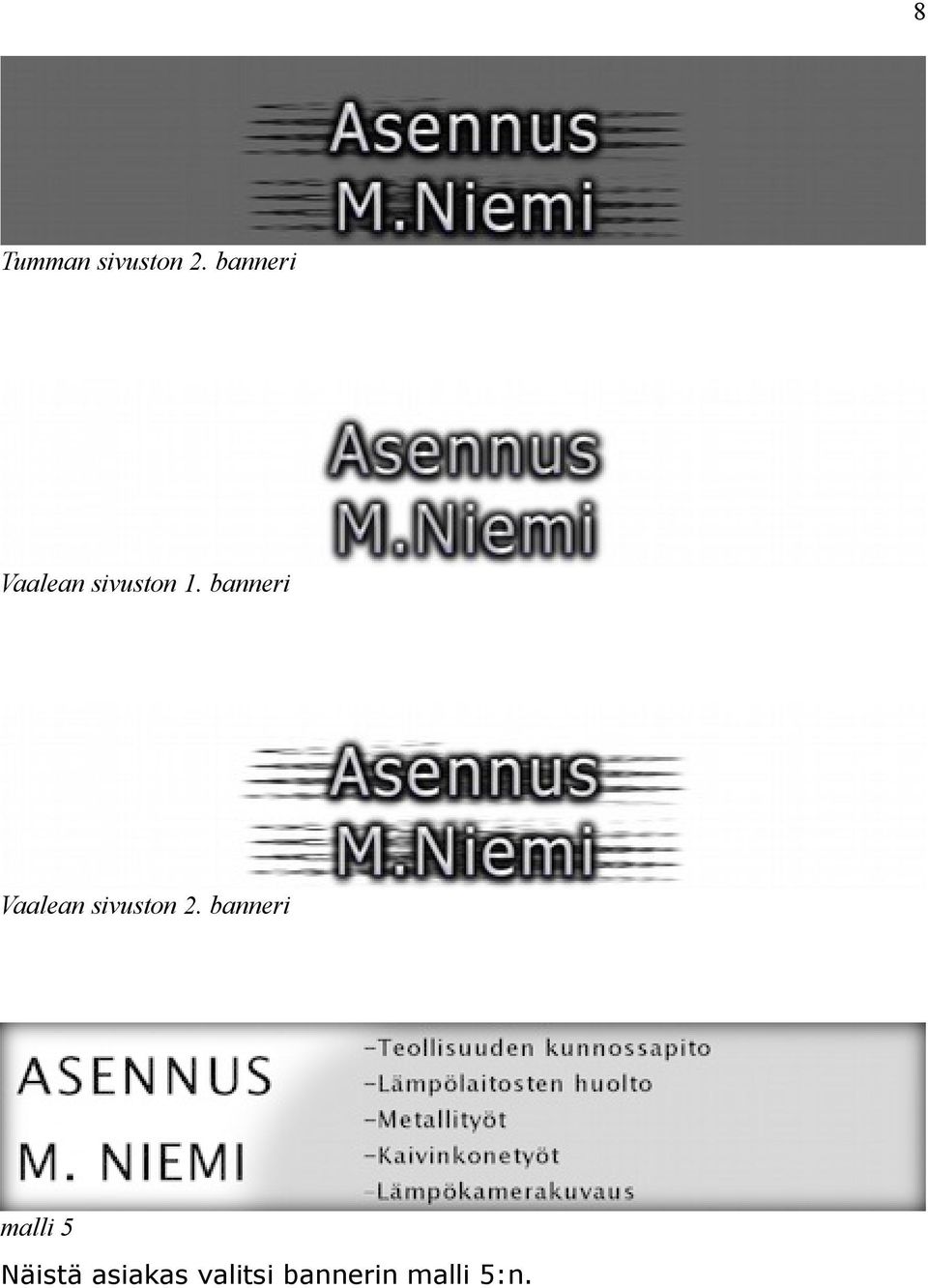banneri Vaalean sivuston 2.