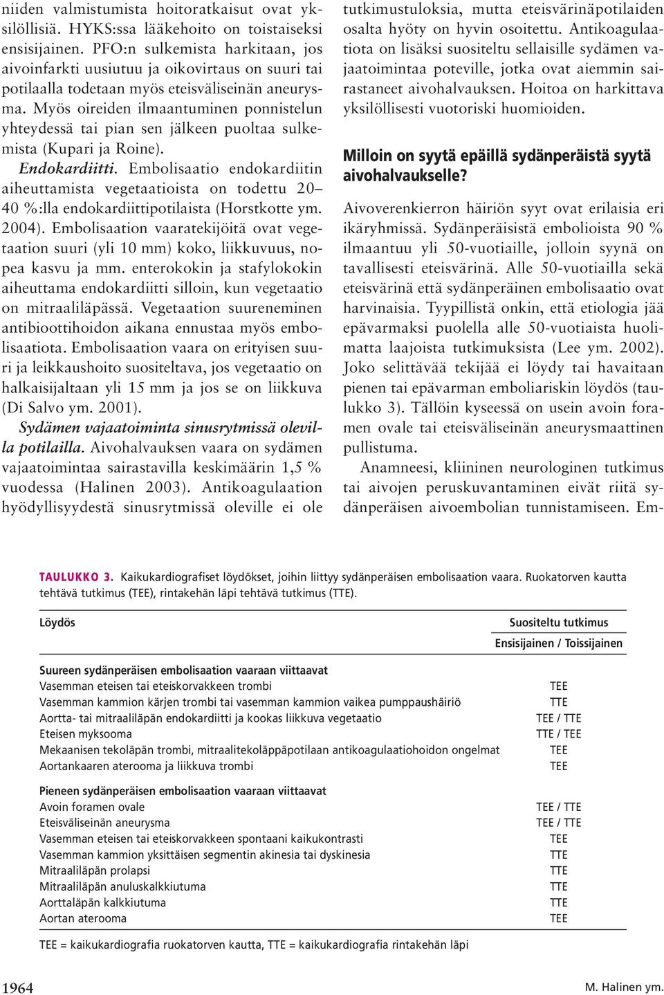 Myös oireiden ilmaantuminen ponnistelun yhteydessä tai pian sen jälkeen puoltaa sulkemista (Kupari ja Roine). Endokardiitti.