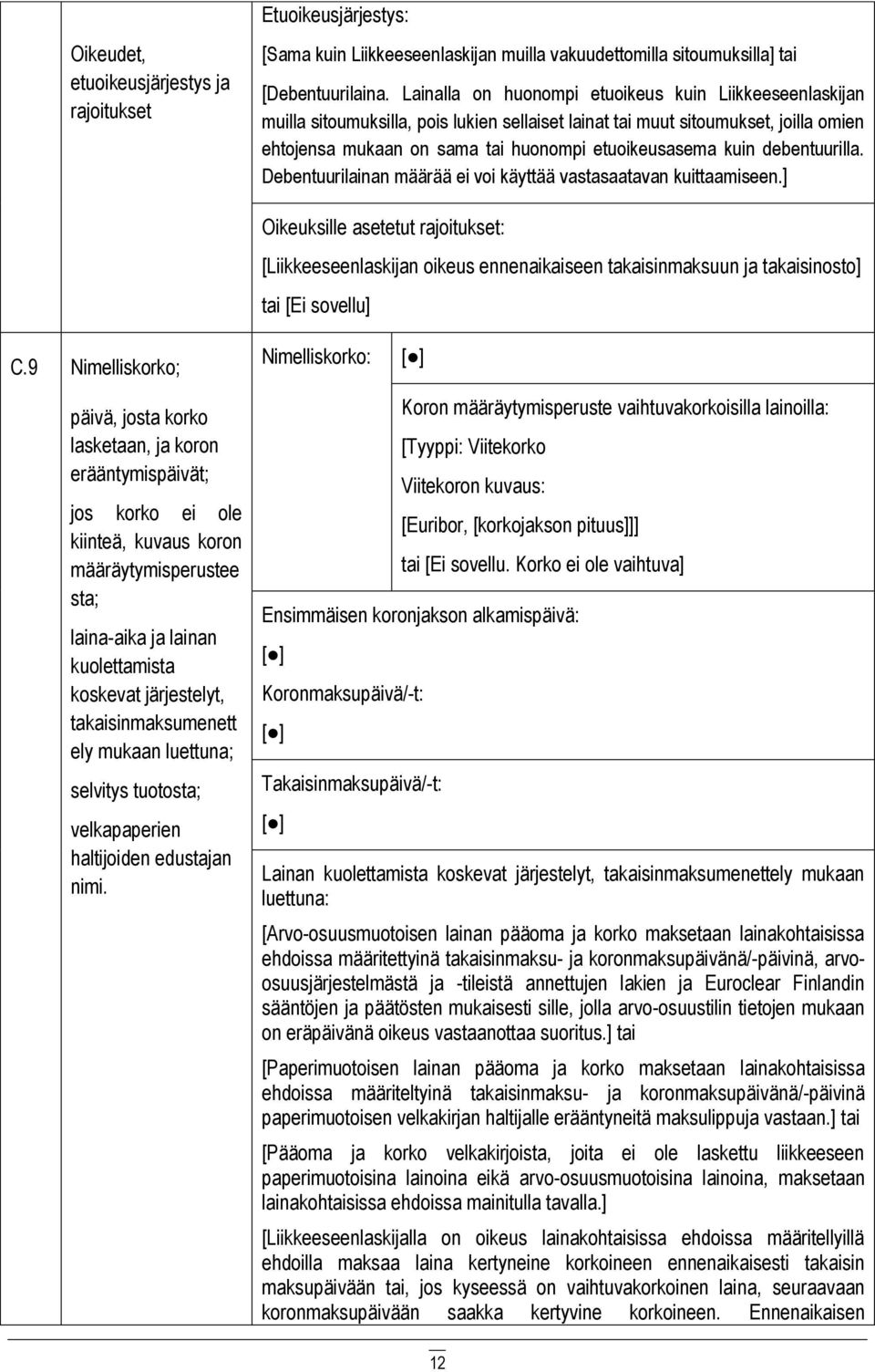 debentuurilla. Debentuurilainan määrää ei voi käyttää vastasaatavan kuittaamiseen.