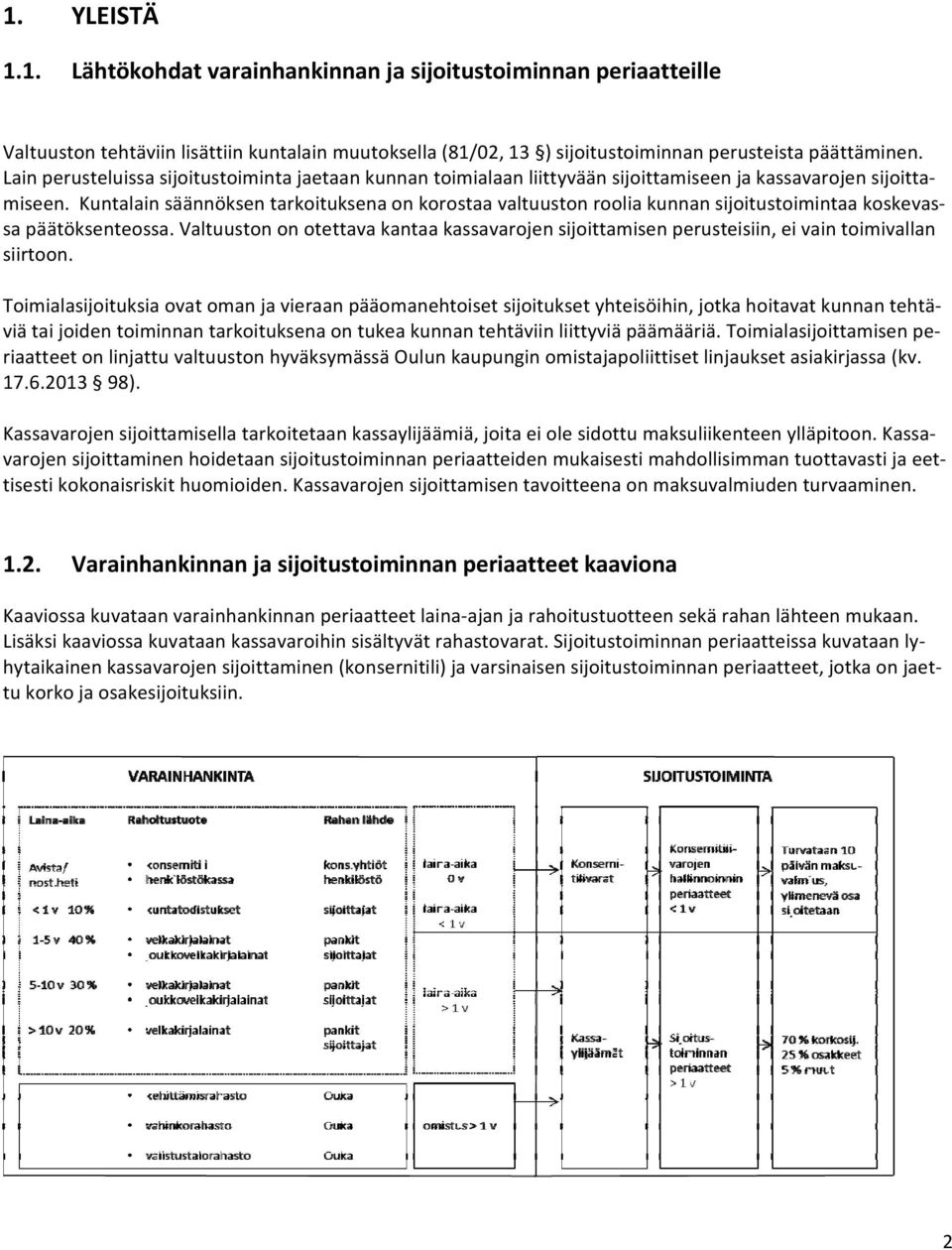 Kuntalain säännöksen tarkoituksena on korostaa valtuuston roolia kunnan sijoitustoimintaa koskevassa päätöksenteossa.