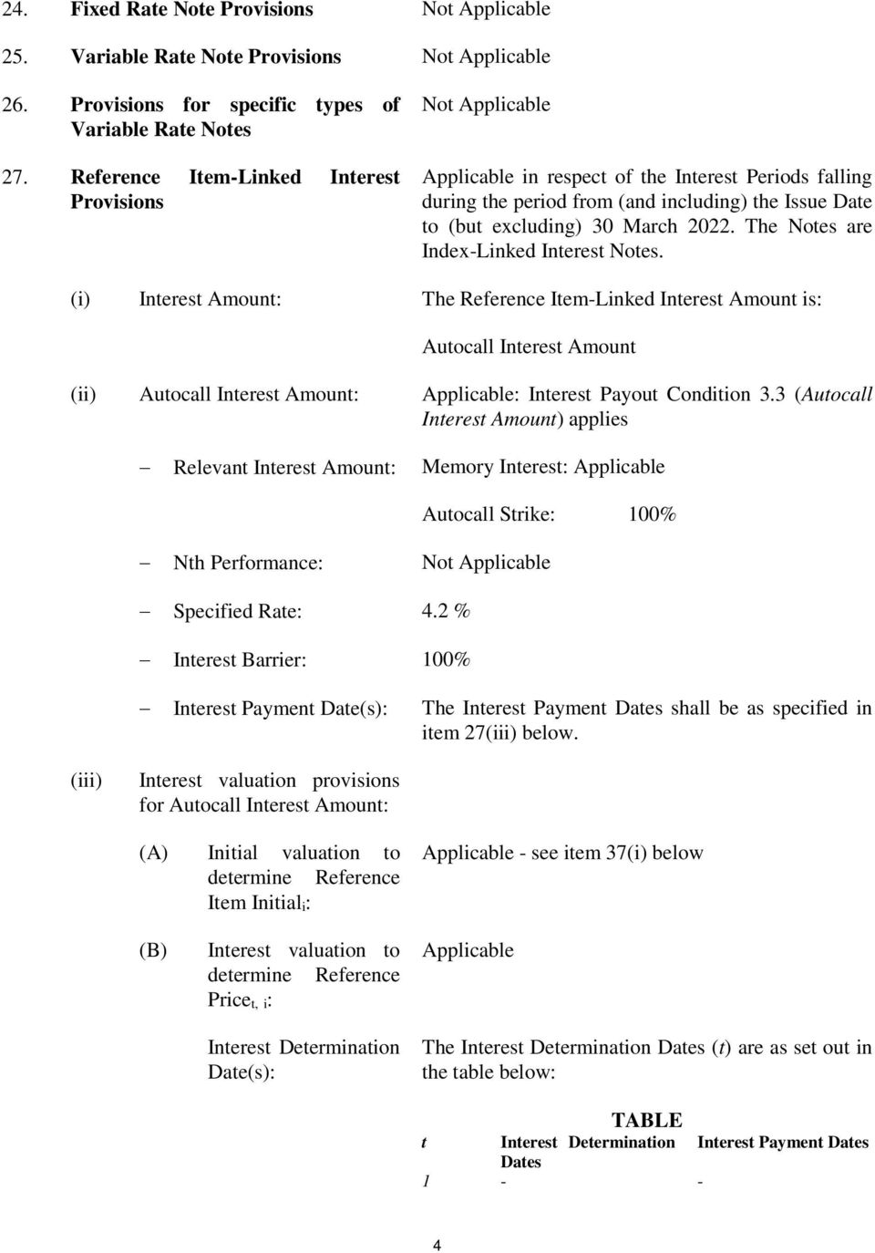 The Notes are Index-Linked Interest Notes.