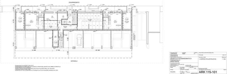 47,0m 2 ar1 530 as. 1 H+Kt+s 34,5 m 2 +3,800 U (14pp) 15,5m 2 (porrasvaraus) IRT.AR.