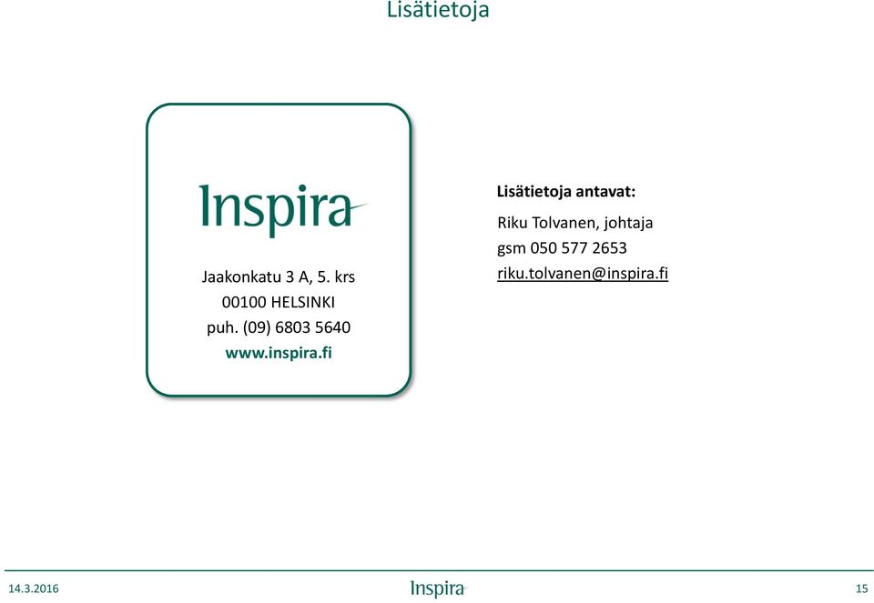 (09) 6803 5640 www.inspira.