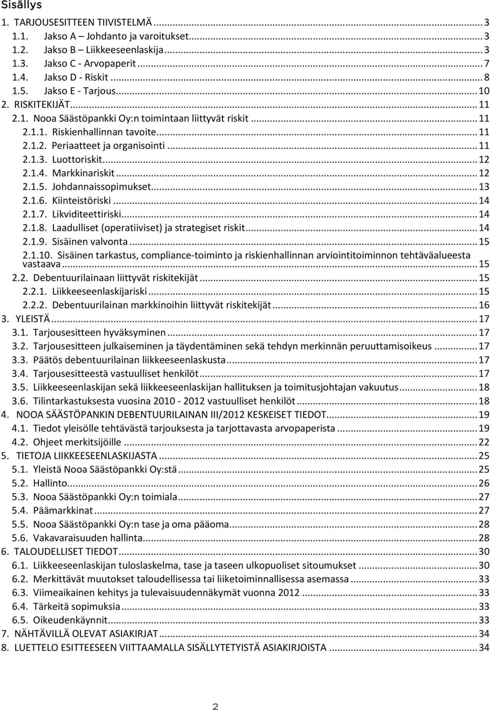 Luottoriskit... 12 2.1.4. Markkinariskit... 12 2.1.5. Johdannaissopimukset... 13 2.1.6. Kiinteistöriski... 14 2.1.7. Likviditeettiriski... 14 2.1.8. Laadulliset (operatiiviset) ja strategiset riskit.