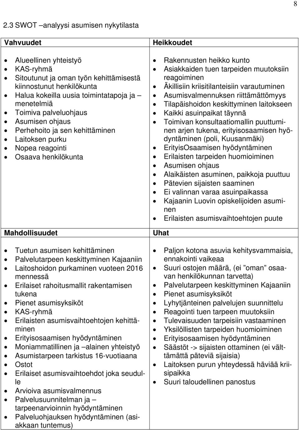 reagoiminen Äkillisiin kriisitilanteisiin varautuminen Asumisvalmennuksen riittämättömyys Tilapäishoidon keskittyminen laitokseen Kaikki asuinpaikat täynnä Toimivan konsultaatiomallin puuttuminen