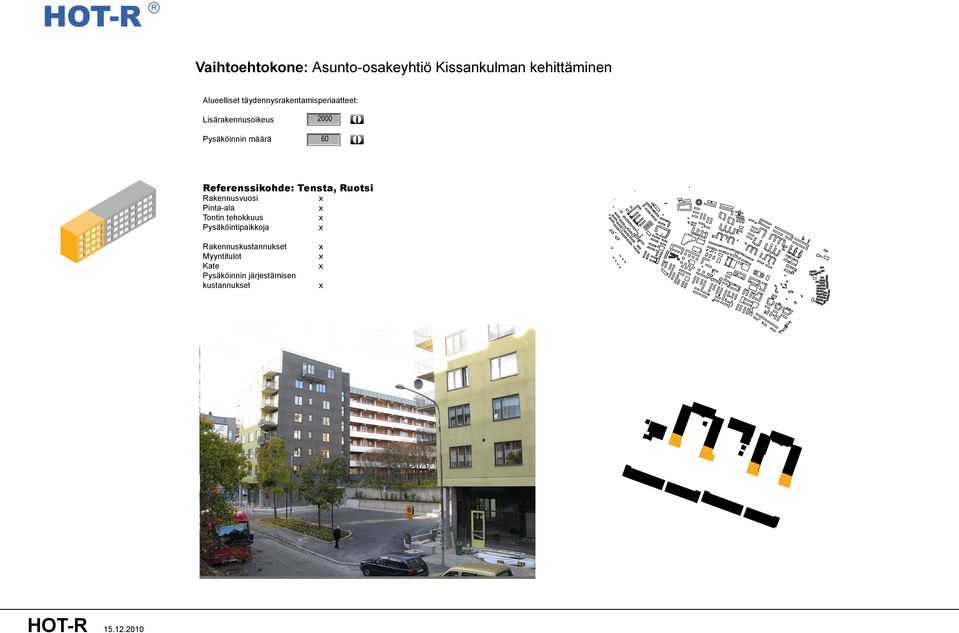 Referenssikohde: Tensta, Ruotsi Rakennusvuosi Pinta-ala Tontin tehokkuus