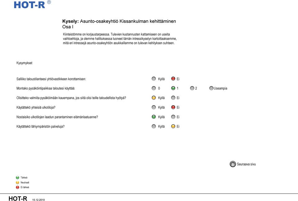 tulevan kehityksen suhteen.