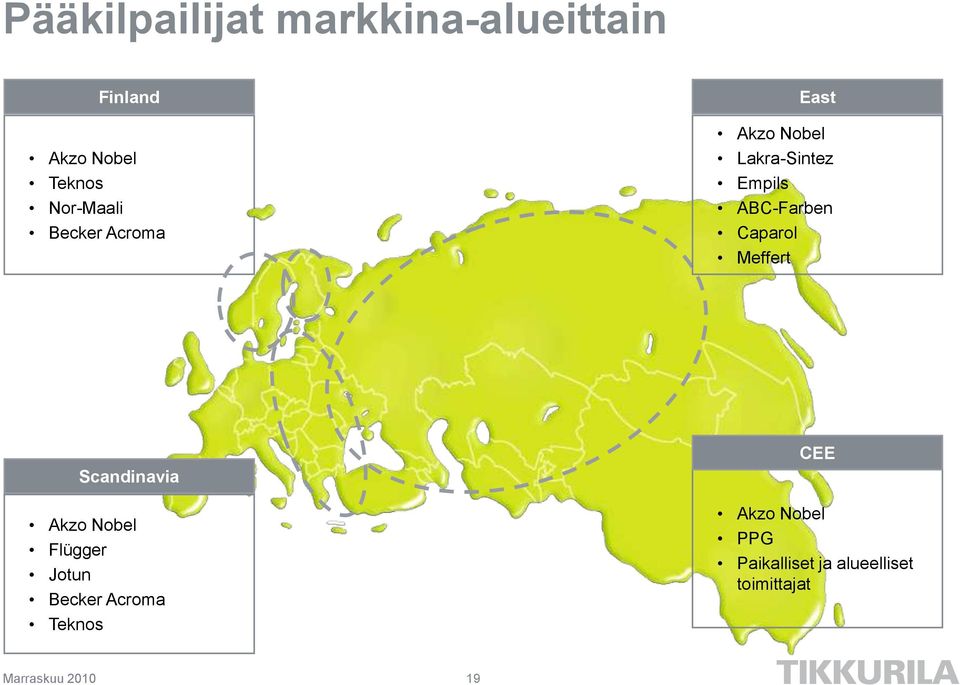 ABC-Farben Caparol Meffert Scandinavia Akzo Nobel Flügger Jotun