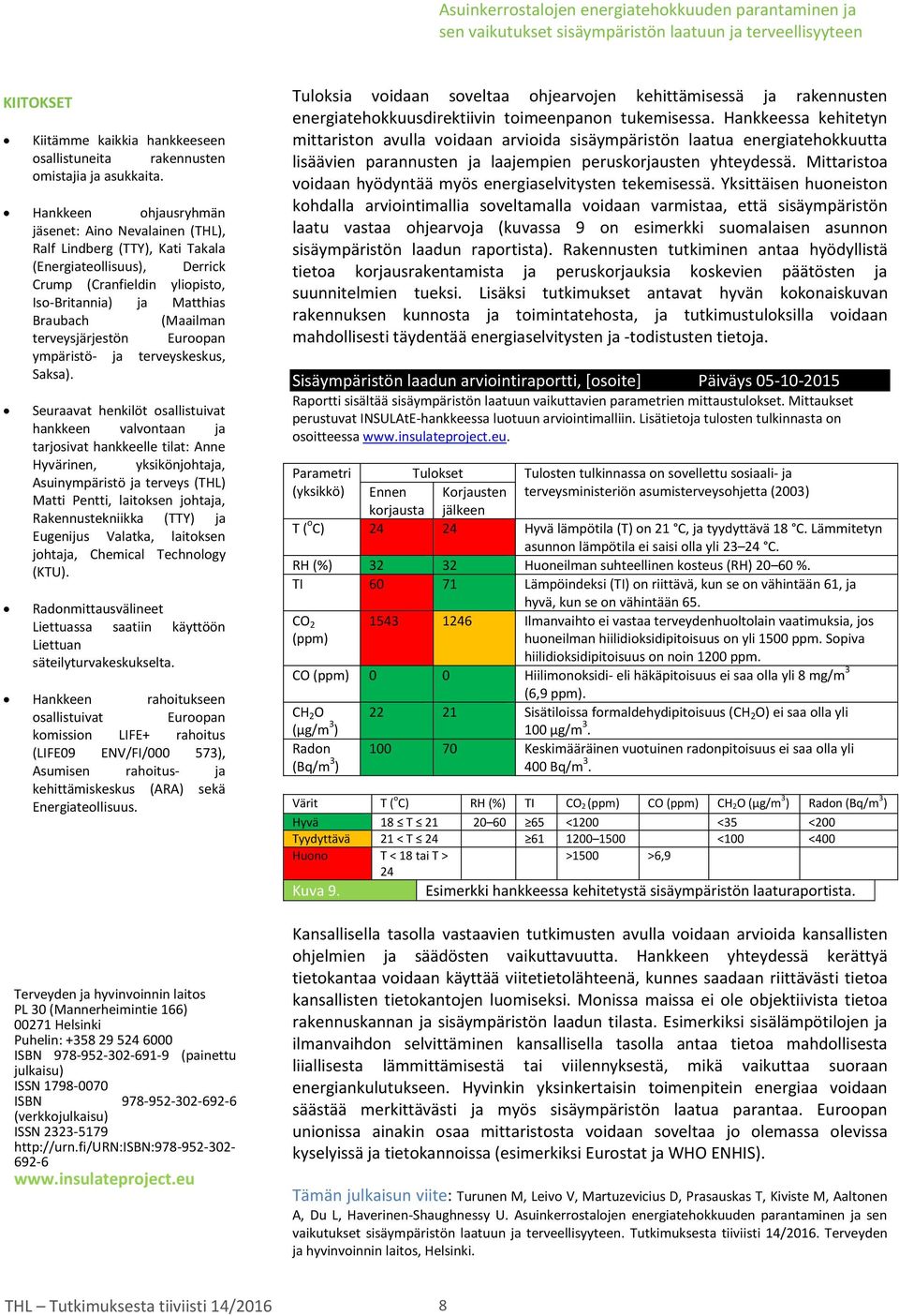 terveysjärjestön Euroopan ympäristö- ja terveyskeskus, Saksa).