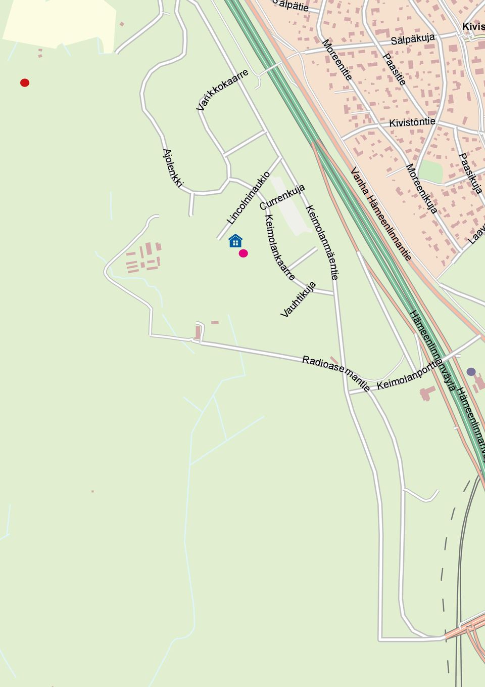 Keimolanmäentie Vanha Hämeenlinnantie Moreenikuja aasikuja aav