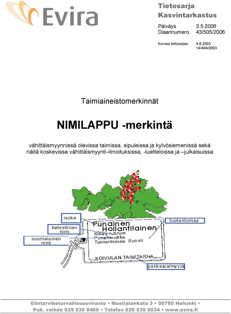 sipuleissa ja kylvösiemenissä sekä näitä koskevissa vähittäismyynti-ilmoituksissa, -luetteloissa ja