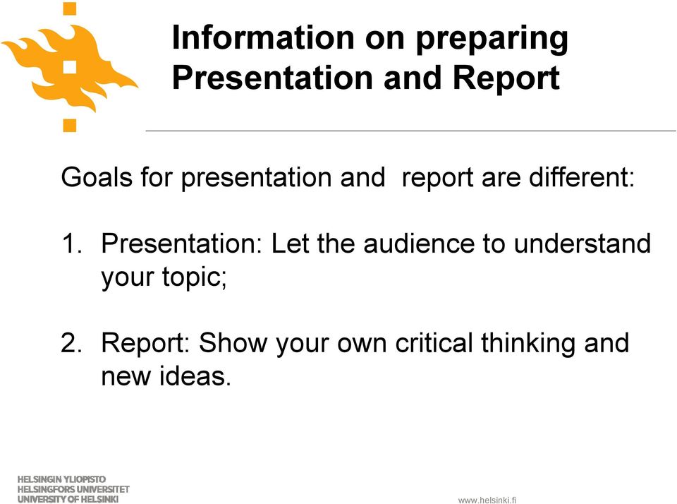 Presentation: Let the audience to understand your