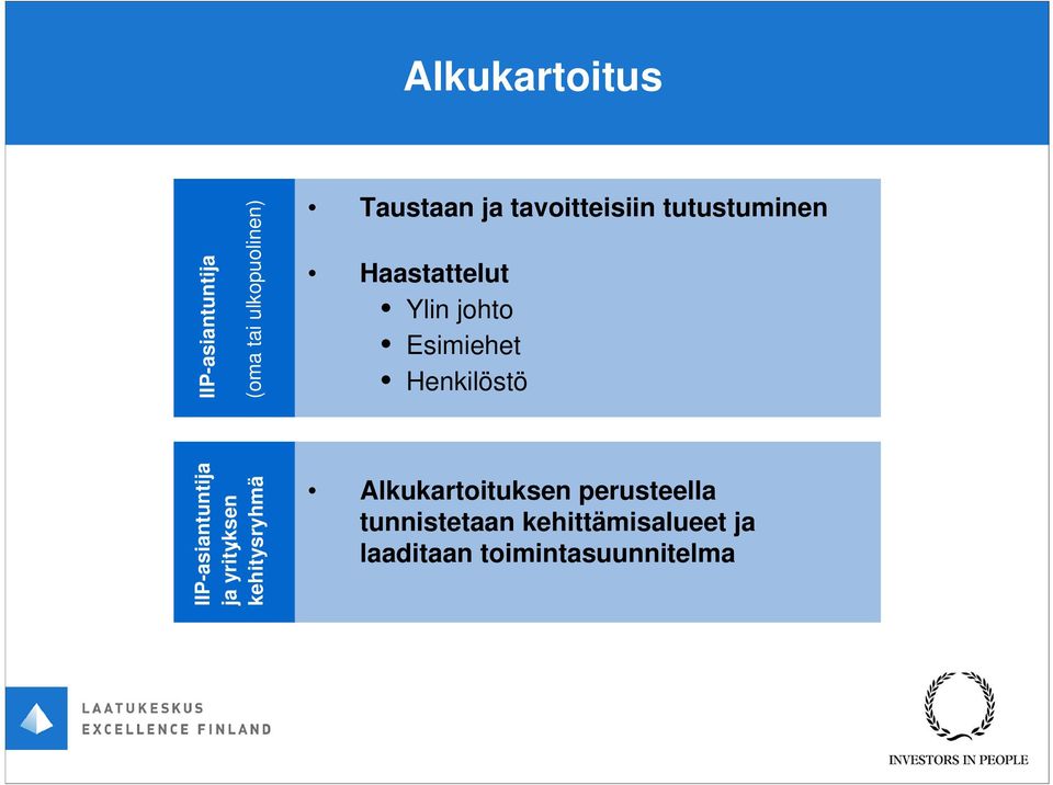 Henkilöstö IIP-asiantuntija ja yrityksen kehitysryhmä.