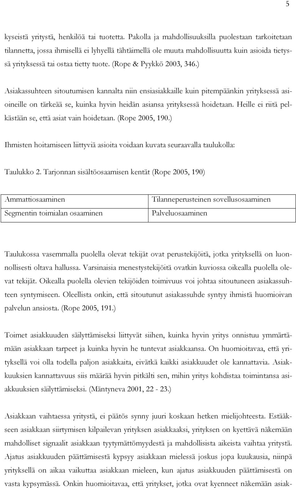 (Rope & Pyykkö 2003, 346.) Asiakassuhteen sitoutumisen kannalta niin ensiasiakkaille kuin pitempäänkin yrityksessä asioineille on tärkeää se, kuinka hyvin heidän asiansa yrityksessä hoidetaan.