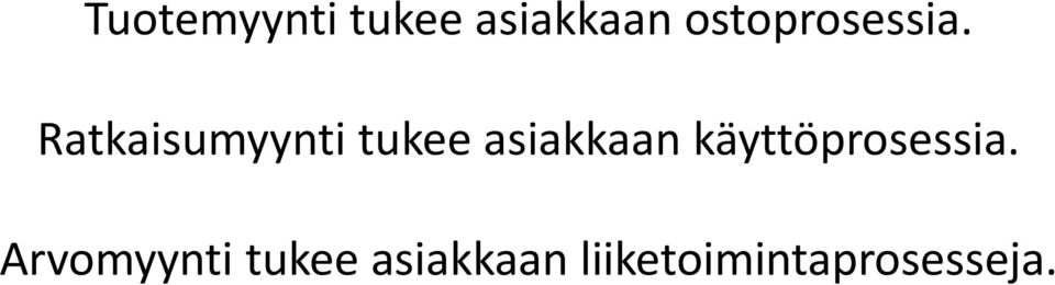 Ratkaisumyynti tukee asiakkaan