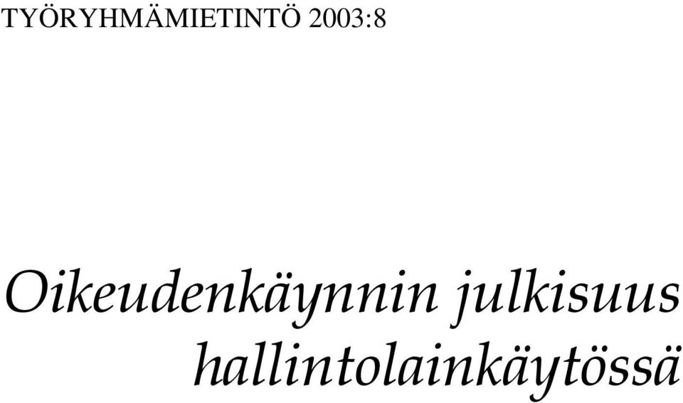 Oikeudenkäynnin