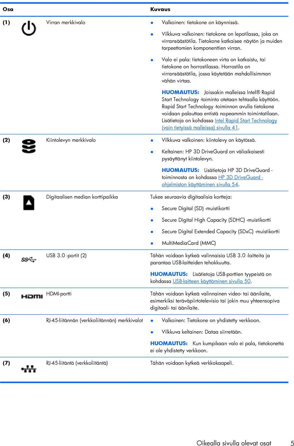 Horrostila on virransäästötila, jossa käytetään mahdollisimman vähän virtaa. HUOMAUTUS: Joissakin malleissa Intel Rapid Start Technology -toiminto otetaan tehtaalla käyttöön.