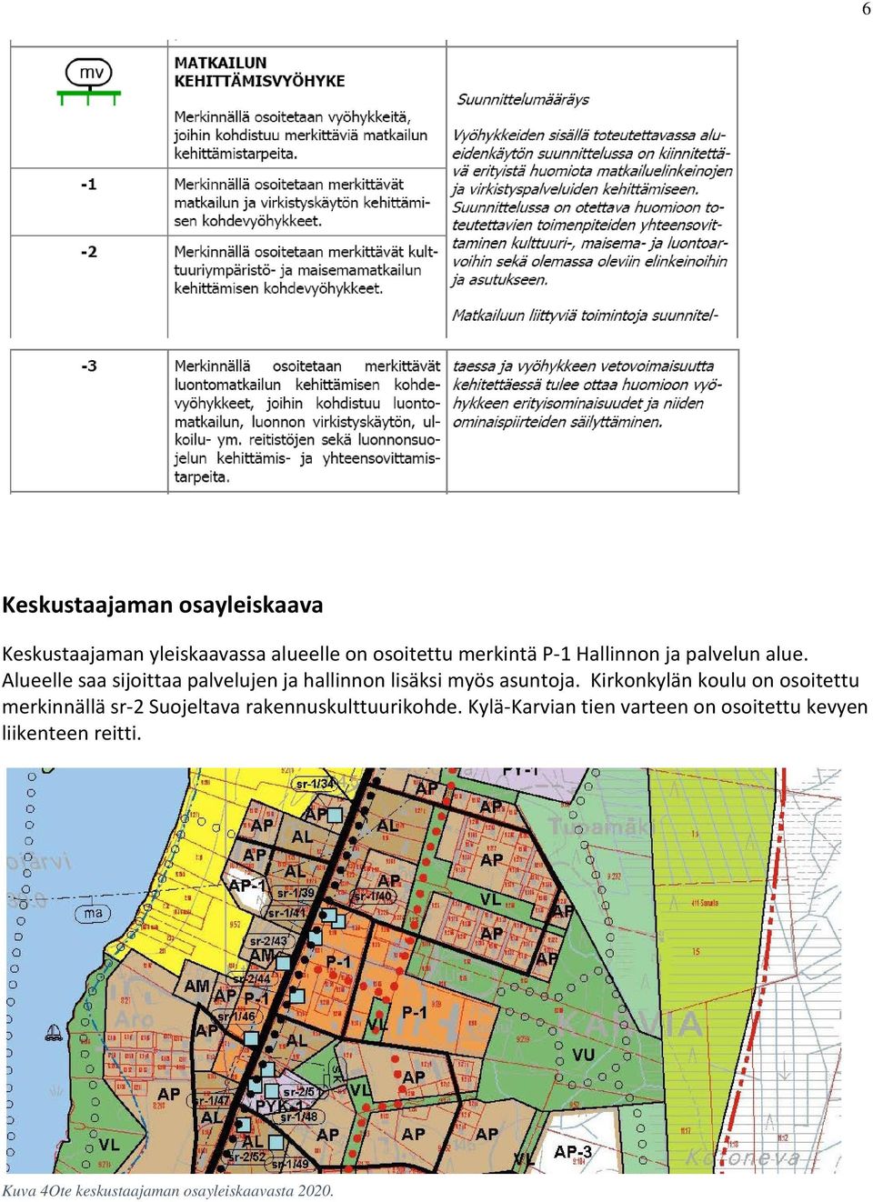 Kirkonkylän koulu on osoitettu merkinnällä sr-2 Suojeltava rakennuskulttuurikohde.