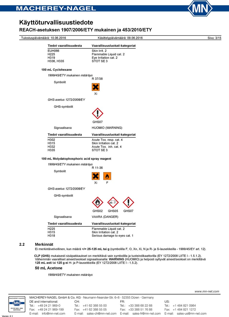 4 H315 Skin Irritation cat.