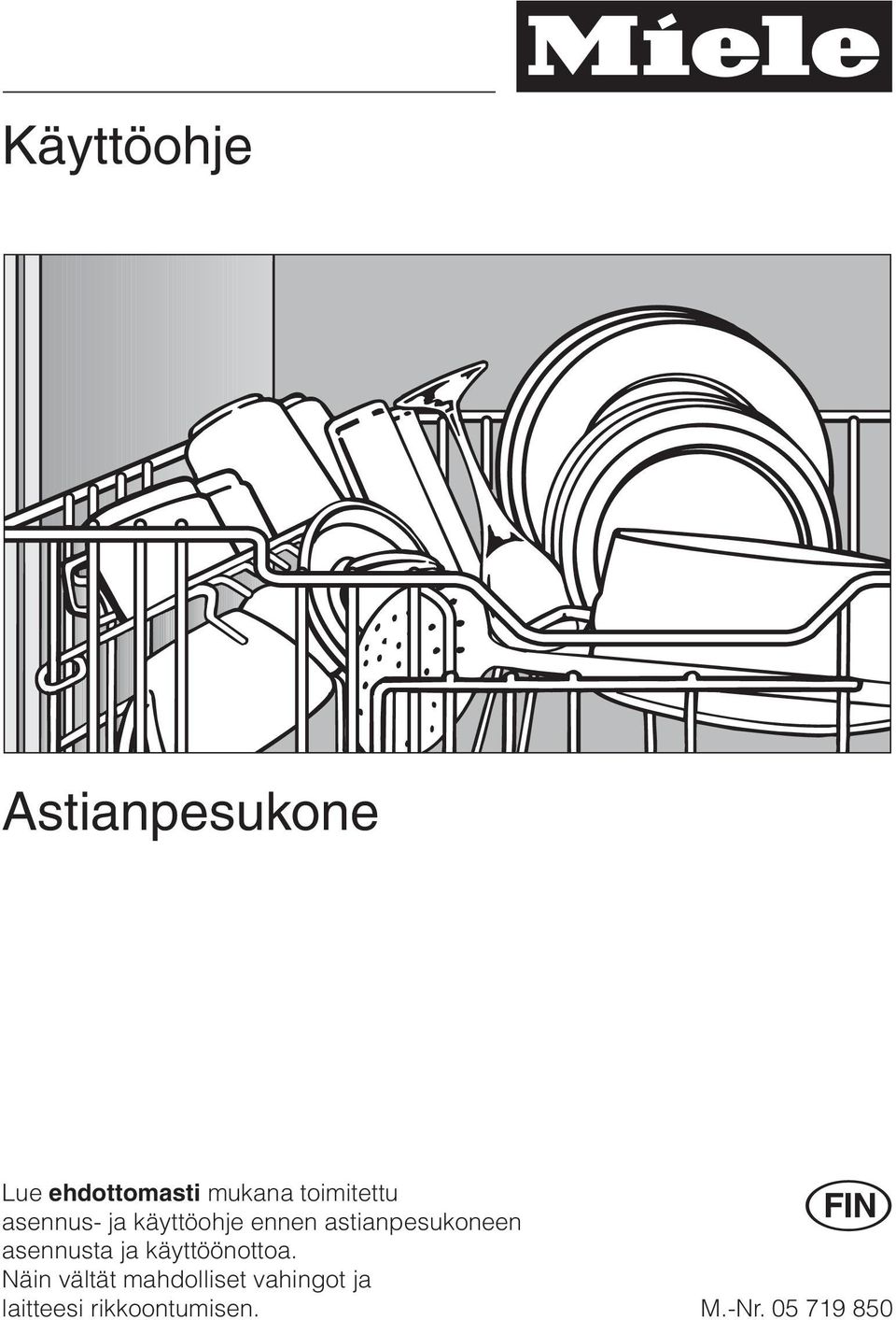 astianpesukoneen asennusta ja käyttöönottoa.