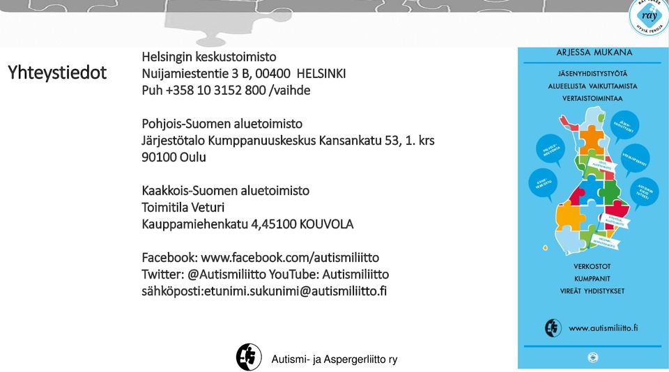 krs 90100 Oulu Kaakkois-Suomen aluetoimisto Toimitila Veturi Kauppamiehenkatu 4,45100 KOUVOLA