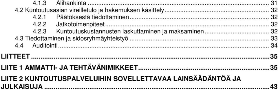 .. 33 4.4 Auditointi... 34 LIITTEET... 35 LIITE 1 AMMATTI- JA TEHTÄVÄNIMIKKEET.