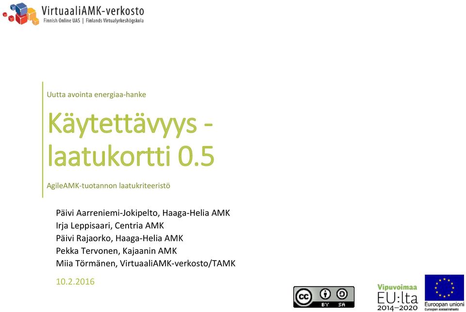 Haaga-Helia AMK Irja Leppisaari, Centria AMK Päivi Rajaorko,