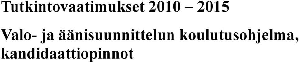 äänisuunnittelun