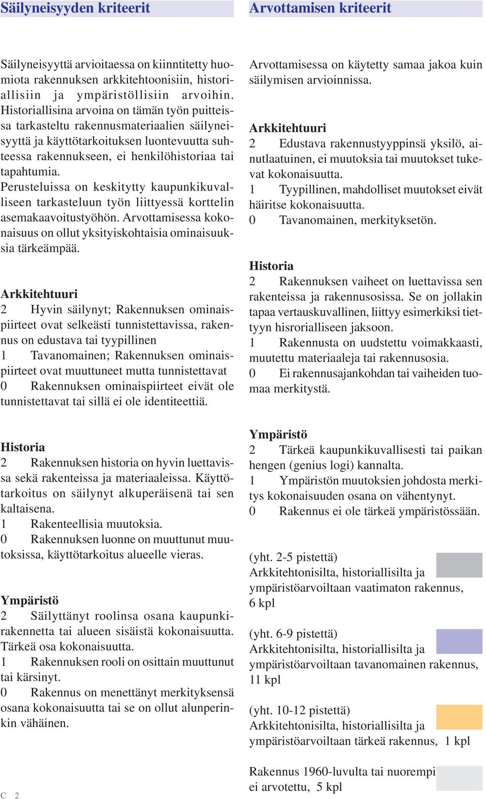 Perusteluissa on keskitytty kaupunkikuvalliseen tarkasteluun työn liittyessä korttelin asemakaavoitustyöhön. Arvottamisessa kokonaisuus on ollut yksityiskohtaisia ominaisuuksia tärkeämpää.