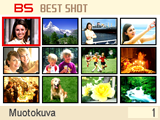 BEST SHOT -tilan käyttö BEST SHOT -ominaisuus sisältää sarjan esimerkkitilanteita, jotka vastaavat erilaisia kuvausolosuhteita.