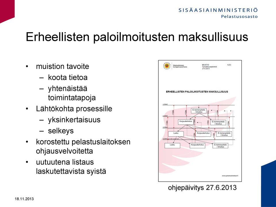 yksinkertaisuus selkeys korostettu pelastuslaitoksen