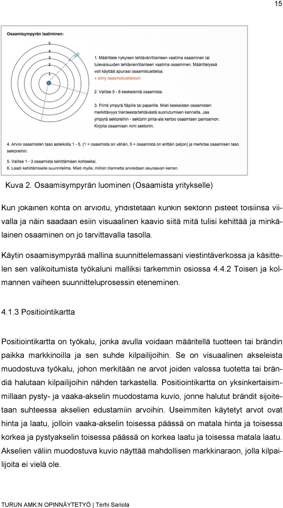 kehittää ja minkälainen osaaminen on jo tarvittavalla tasolla.