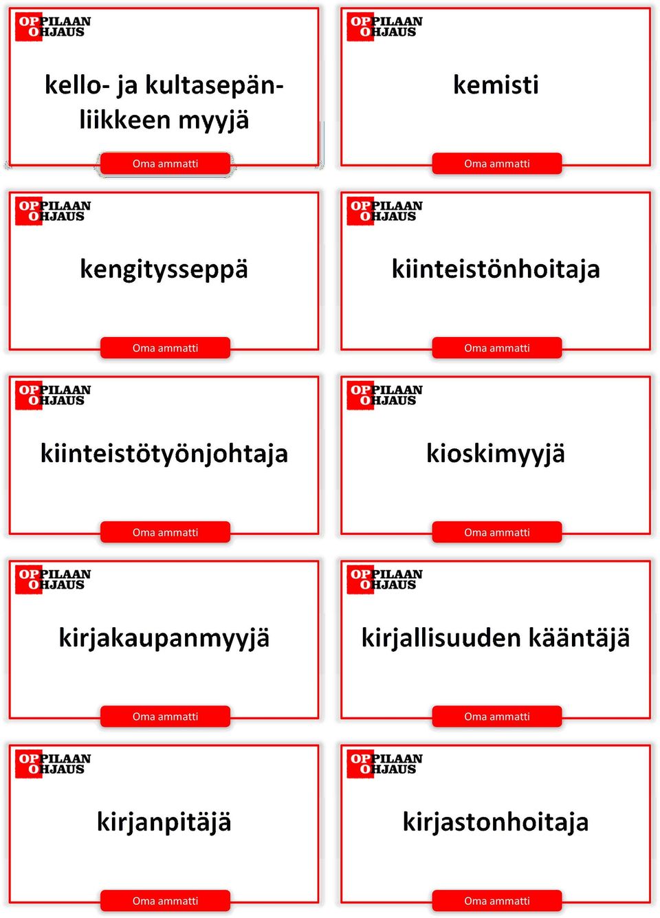 kiinteistötyönjohtaja kioskimyyjä