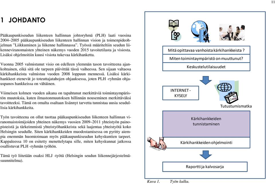 Vuonna 2005 valmistunut visio on edelleen ylemmän tason tavoitteena ajankohtainen, eikä sitä ole tarpeen päivittää tässä vaiheessa.