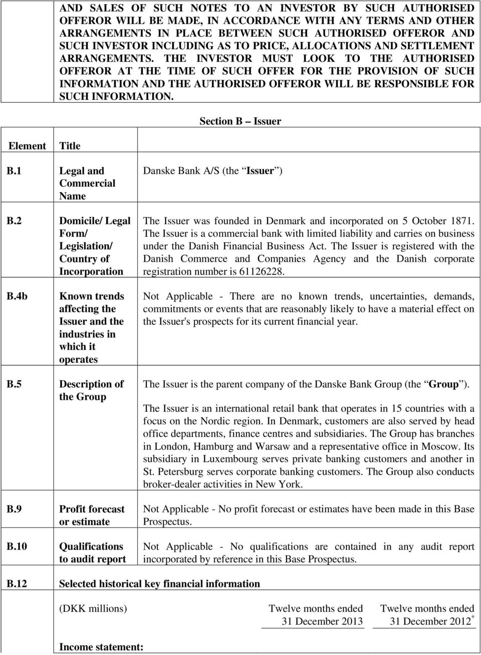 THE INVESTOR MUST LOOK TO THE AUTHORISED OFFEROR AT THE TIME OF SUCH OFFER FOR THE PROVISION OF SUCH INFORMATION AND THE AUTHORISED OFFEROR WILL BE RESPONSIBLE FOR SUCH INFORMATION.