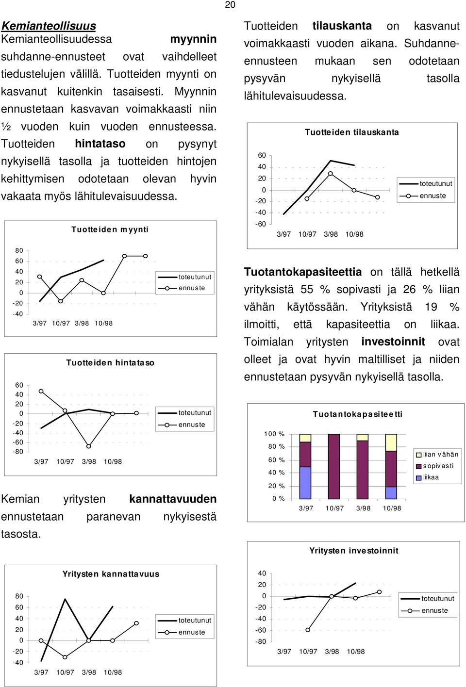 Tuotteiden hintataso on pysynyt nykyisellä tasolla ja tuotteiden hintojen kehittymisen odotetaan olevan hyvin vakaata myös lähitulevaisuudessa.